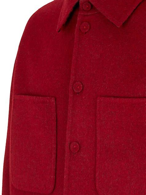 giubbotto fendi double face|Fendi Giubbotto Reversible Wool Shirt Jacket .